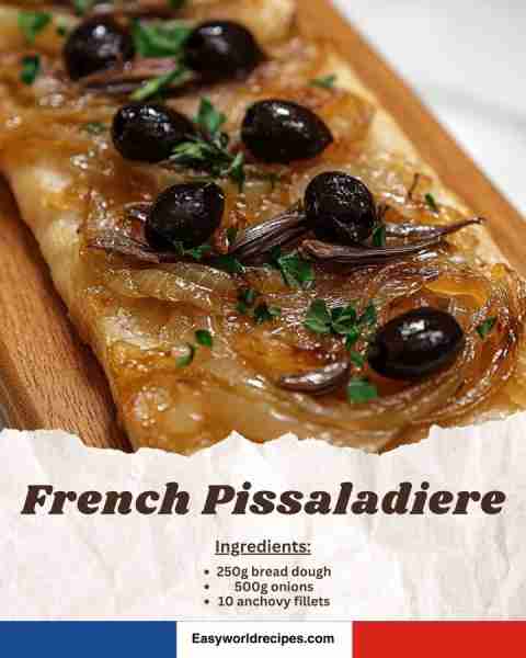 🇫🇷 Classic Pissaladière (Provençal Onion Tart) 🧅 A savory slice of southern France—sweet caramelize...