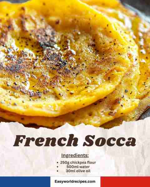 🇫🇷 Authentic French Socca (Chickpea Flatbread) 🌿 Crispy edges, tender center, and full of earthy fl...