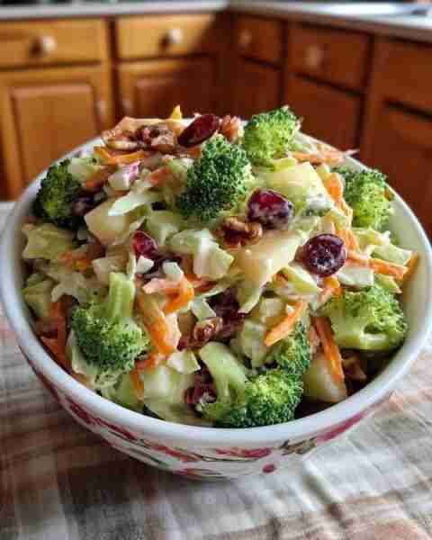 Creamy Crunchy Broccoli Apple Slaw: The Perfect Picnic Side Dish Ingredients: 4 cups (about 1 large...