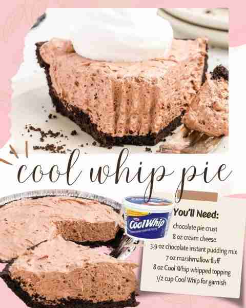 No-bake, no-fuss, ALL chocolatey goodness! 🍫💛 This CHOCOLATE COOL WHIP PIE is dangerously easy to...