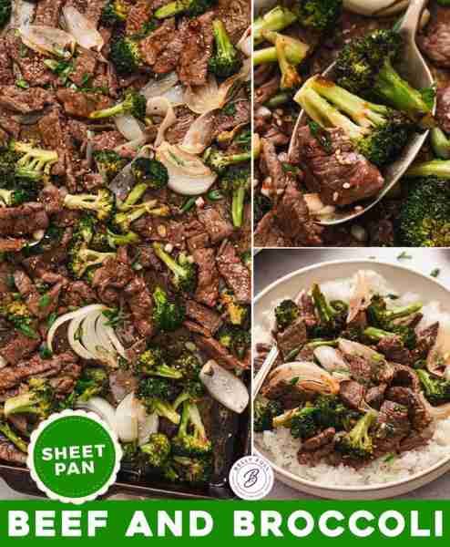 This Sheet Pan Beef & Broccoli is a quick, easy twist on the popular Chinese takeout using just one...