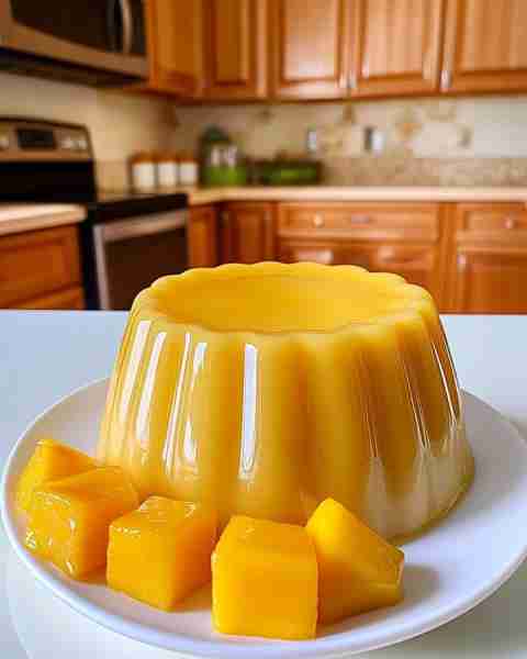 Simple Chinese Mango Pudding That's Smooth and Delicious! 🍮🥭 ingredients: 2 ripe mangoes, peeled a...
