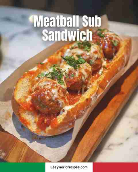 🥖 Meatball Sub Sandwich 🇮🇹🥪 Juicy meatballs, marinara sauce, and melted cheese in a toasted bun—pu...