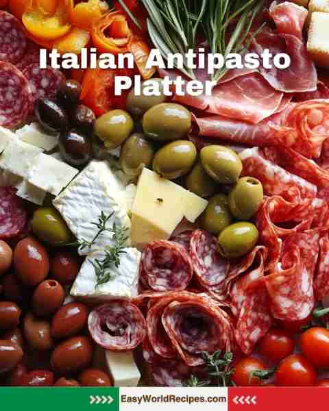 🇮🇹 Italian Antipasto Platter. A beautiful arrangement of meats, cheeses, and marinated veggies – the...