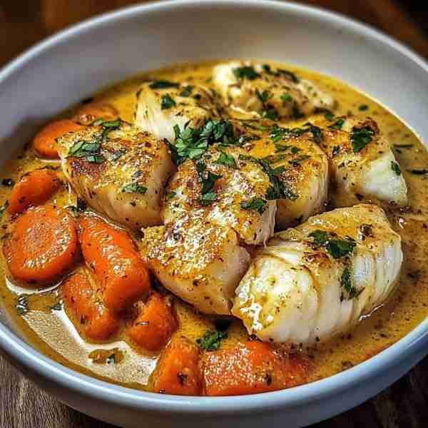 🌴 Coconut Fish Curry with Carrots 🐟🥕🍛 A rich, creamy, and fragrant coconut curry featuring tende...