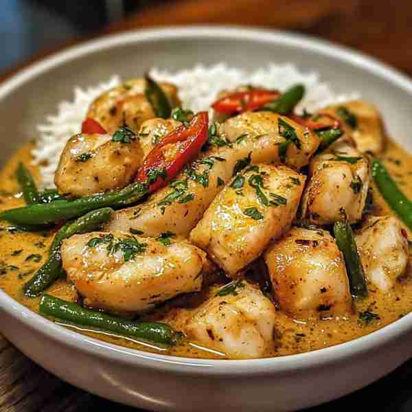 🐟🥥 Coconut Fish Curry with Green Beans A deliciously creamy and aromatic curry that pairs delicate...