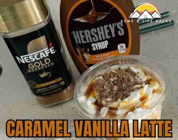 Caramel Vanilla Iced Latte Ingredients: - 1 cup of brewed espresso or strong coffee (cooled) - 1 cup...