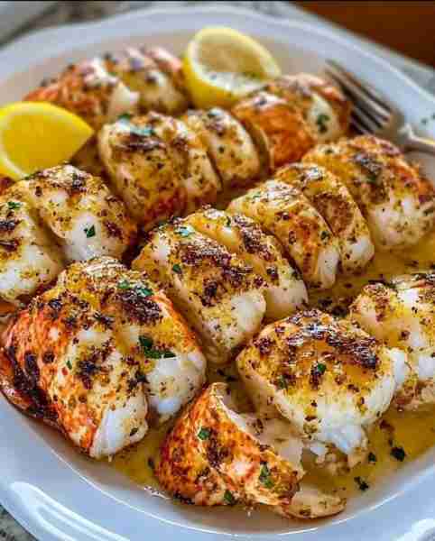 Lemon Herb Butter Lobster Tails Ingredients: - 4 lobster tails - 3 cloves garlic, finely minced -...