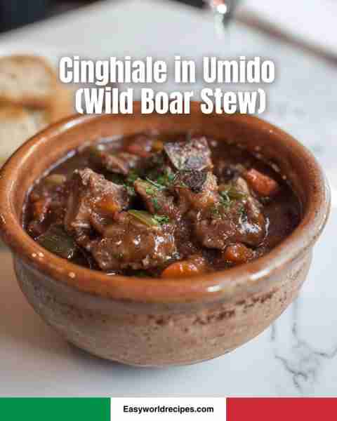 🇮🇹 Cinghiale in Umido (Wild Boar Stew) 🍷🍖 Rich, rustic, and deeply comforting—Tuscan-style wild bo...