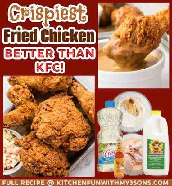 Way better than KFC - insanely JUICY on the inside - the perfect CRUNCH and amazing FLAVOR! 🍗❤ ▢5 p...