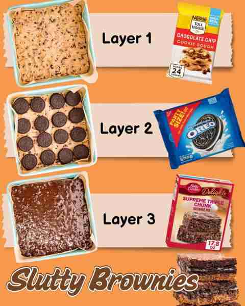 SLUTTY BROWNIES! Slutty Brownies are a simple, decadent dessert that features a chewy chocolate chip...