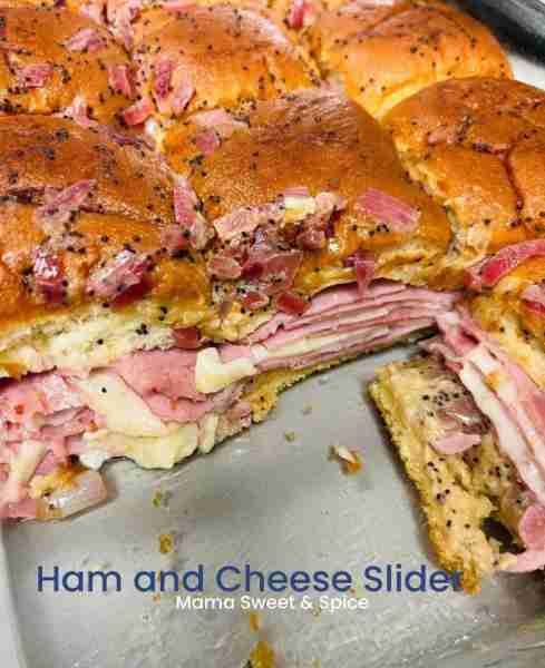Delicious Ham and Cheese Slider Recipe: 1 package Sweet Hawaiian Rolls 1 lb. Deli Ham 1 lb. Swiss Ch...