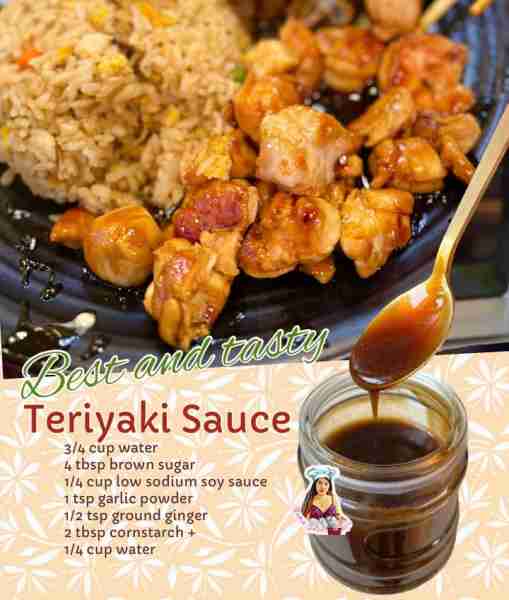 Best Teriyaki sauce Recipe Ingredients: 3/4 cup water 4 tablespoons packed light brown sugar 1/4 cu...