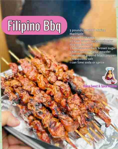 Barbecue Skewers- Filipino Style This is a Filipino style barbecue (skewer). Tender juicy meat with...