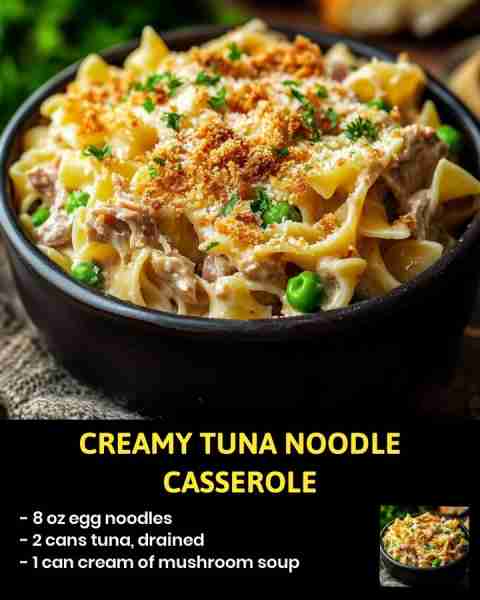Creamy Tuna Noodle Casserole Looking for a delicious and comforting recipe to warm up your family di...