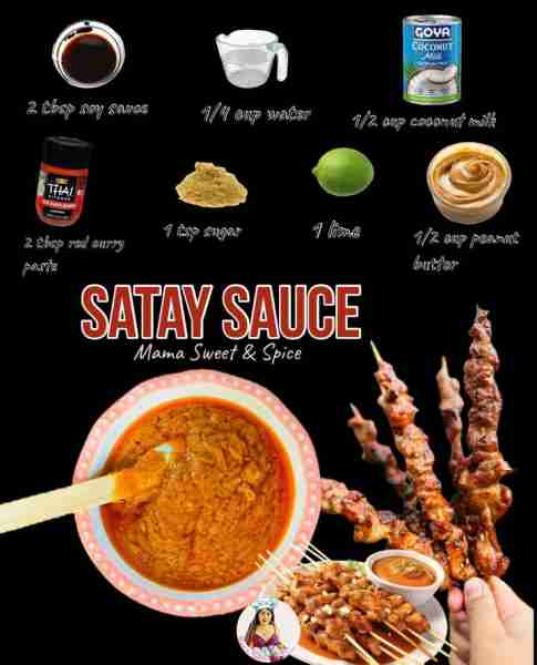 My easy version of #Satay Sauce (Peanut Sauce) Perfect as dipping sauce skewers, summer rolls, tofu,...