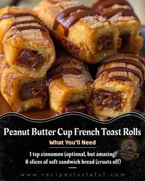 Peanut Butter Cup French Toast Rolls 😍 If you’re obsessed with the magic combo of peanut butter and...