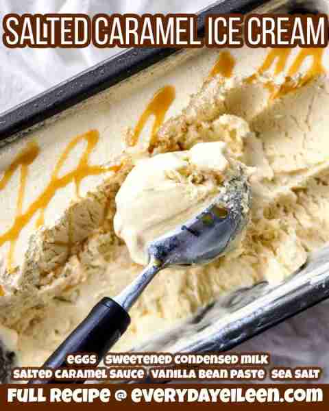 No Churn Salted Caramel Ice Cream Recipe. Delish!