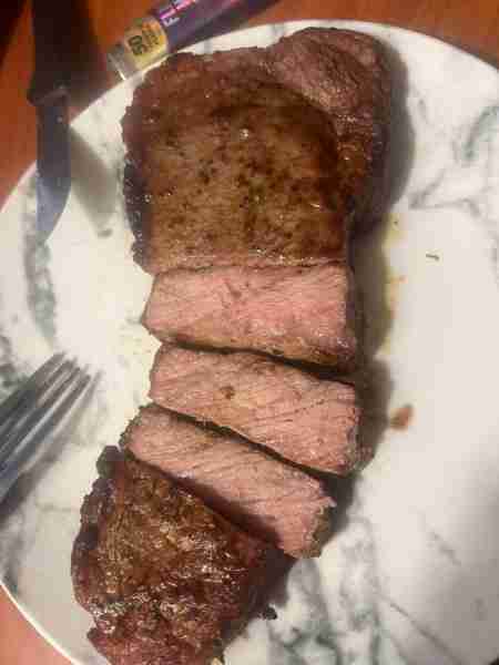 American Wagyu strip cut Steak made in the air fryer by Josh V