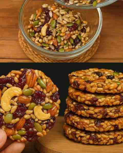 Healthy Oat Cookies With Dried Fruit & Nuts Recipe Ingredients: 200g peanuts (7 oz) 60g hazelnuts (2...