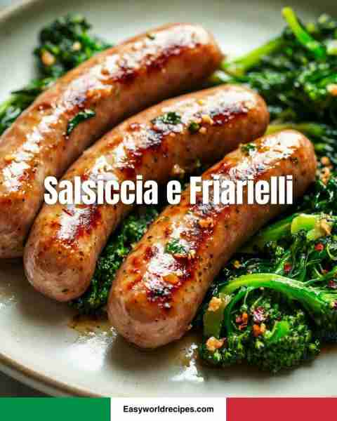 🇮🇹 Salsiccia e Friarielli (Sausage with Broccoli Rabe) Juicy Italian sausage paired with garlicky sa...