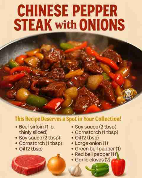 My whole family asked for seconds—so I know it’s a keeper! 🥩 Chinese Pepper Steak with Onions 🧅 Be...