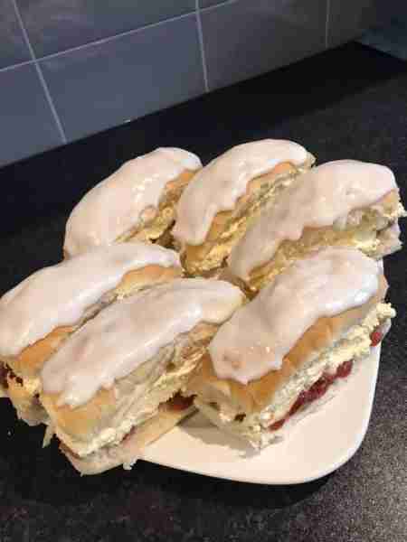 Homemade jam and cream fingers by Donna B