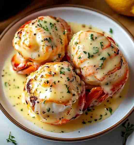 Creamy Garlic Butter Lobster Tails Ingredients: 4 lobster tails 3 tablespoons unsalted butter 4 clov...