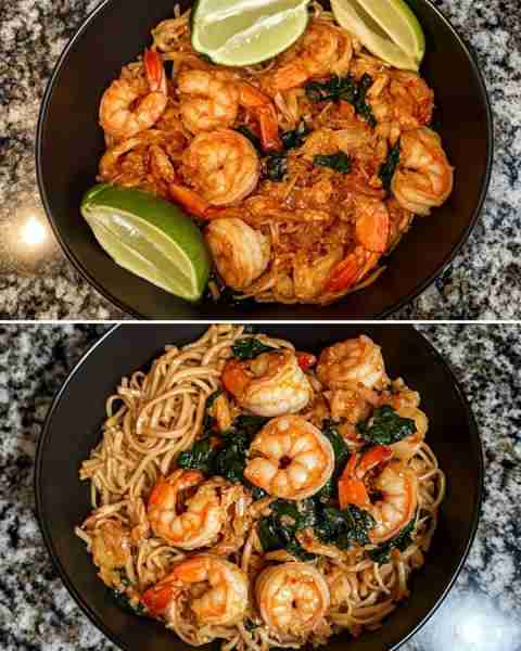 Spicy Coconut Shrimp with Brown Rice Noodles Creamy Coconut Chili Shrimp over Brown Rice Noodles Ing...