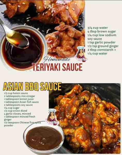 Homemade Savory Sauces Teriyaki Sauce: 3/4 cup water 4 tbsp brown sugar 1/4 cup low sodium soy sauc...