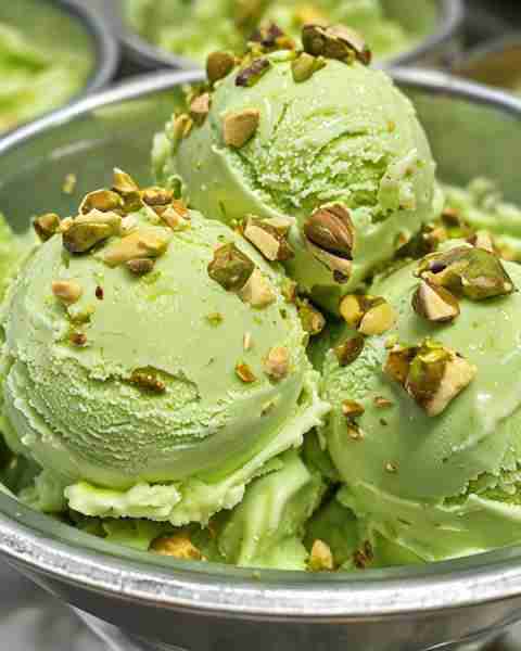 Easy Pistachio Ice Cream (3 Ingredients) Ingredients: • 2 cups heavy cream • 1 can (14 oz) sweetened...
