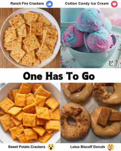 Cotton Candy Ice Cream 🍨 Ranch Fire Crackers 🔥: These crispy, seasoned crackers are infused with r...