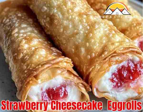 Strawberry Cheesecake Eggrolls Ingredients: For the filling: - 8 oz cream cheese, softened - 1/2 cu...