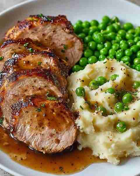 Instant Pot Pork Loin with Mashed Potatoes and Peas Ingredients: For the Pork Loin: 2 lb (900g) pork...