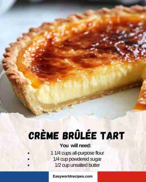 🍮 Crème Brûlée Tart 🇫🇷✨ A crisp caramelized top over silky vanilla custard—all tucked in a buttery...