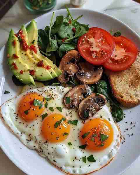 The Taste Makers 🍳🍄 Savory Breakfast Plate: A Hearty and Nutritious Start 🍄🍳 This wholesome brea...