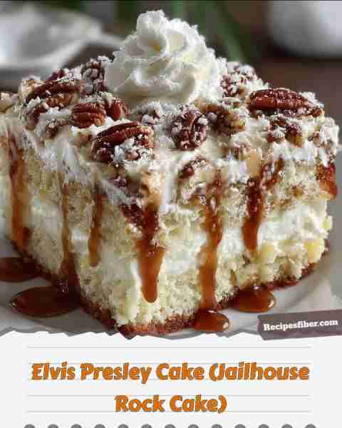 🎶🍰 Elvis Presley Cake (Jailhouse Rock Cake) 🎸✨ A deliciously sweet treat inspired by the King of...