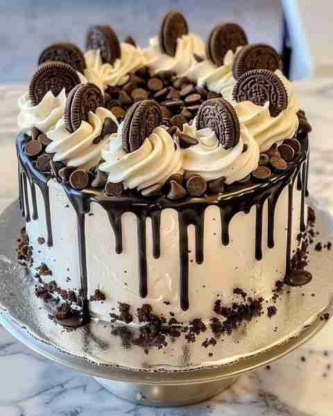 Cookies and Cream Cake Recipe 🍫 Ingredients: For the Cake Layers: 2½ cups all-purpose flour 1 tbsp...
