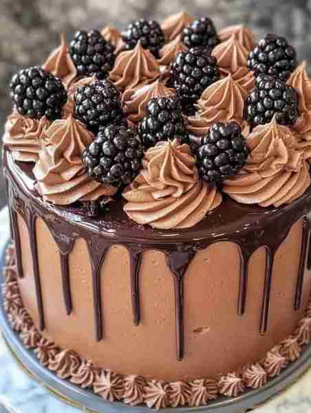 💕😋Chocolate Blackberry Layer Cake😋💕 Ingredients: For the Cake: 2 cups flour 2 cups sugar ¾...