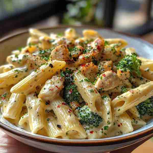 🍝 Kremowe Penne z Kurczakiem i Brokułami 🥦✨ Idealne na szybki rodzinny obiad lub wyjątkowy posiłe...
