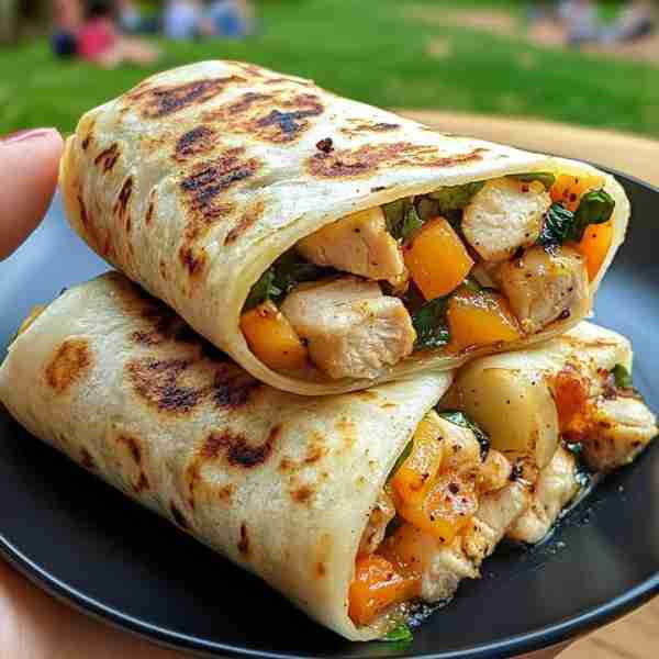 Air Fryer Chicken Veggie Wraps Satisfy your cravings with these scrumptious air-fried chicken veggi...