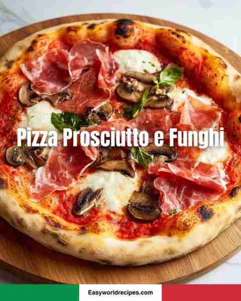 🇮🇹 Pizza Prosciutto e Funghi A savory pizza with prosciutto and mushrooms. Ingredients Pizza dough:...