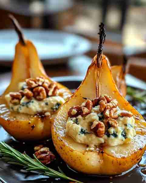 🍐 Baked Pears with Blue Cheese and Walnuts Ingredients: 2 ripe but firm pears (Bosc or Anjou work b...