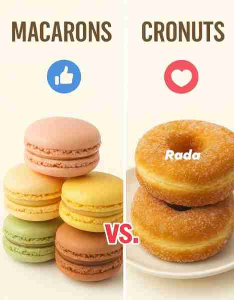 Cronuts 👇👇❤️❤️😍🤤🤤 Macarons are delicate French sandwich cookies made with almond flour, egg whi...