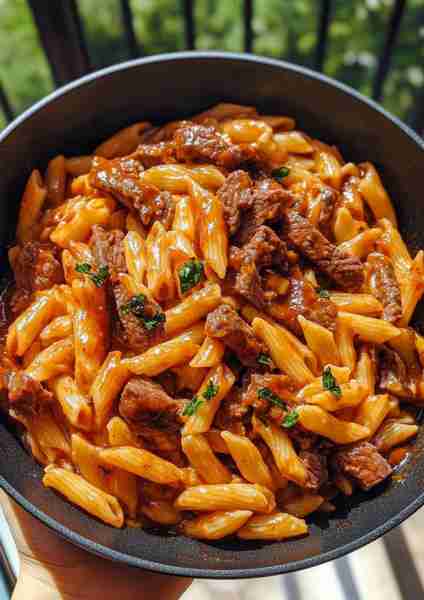 🥩🍯🔥 One-Pot Smoky Honey BBQ Steak Pasta This incredibly flavorful and convenient one-pot meal com...