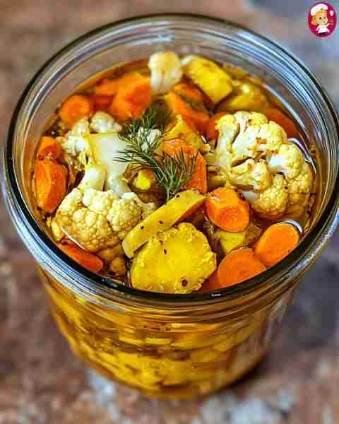 Zesty Turmeric Pickled Cauliflower and Carrots Ingredients: - 1 medium head of cauliflower, cut into...