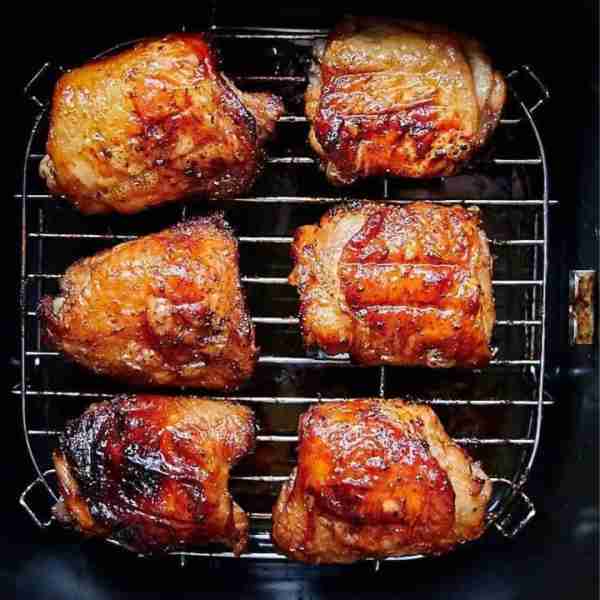 Air Fryer Chicken Recipe: Ingredients: - 4 bone-in, skin-on chicken thighs (or breasts, drumsticks o...