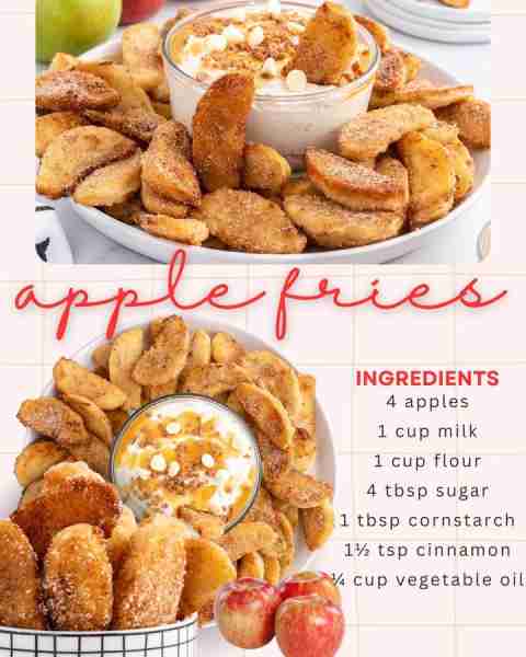 YUMMY Apple Fries!!! Must try! ~~~~~~ INGREDIENTS: 4 large tart/crisp apples, Granny Smith, Pink Lad...