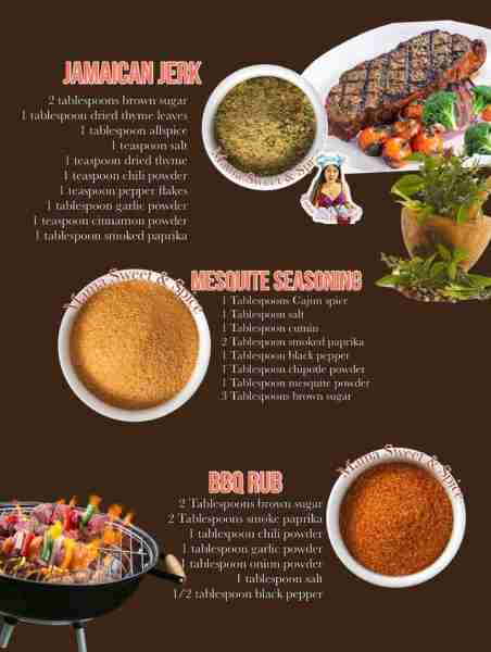 Homemade Recipes for a Spicy Rub! JAMAICAN JERK: 2 tablespoons brown sugar 1 tablespoon dried thyme...