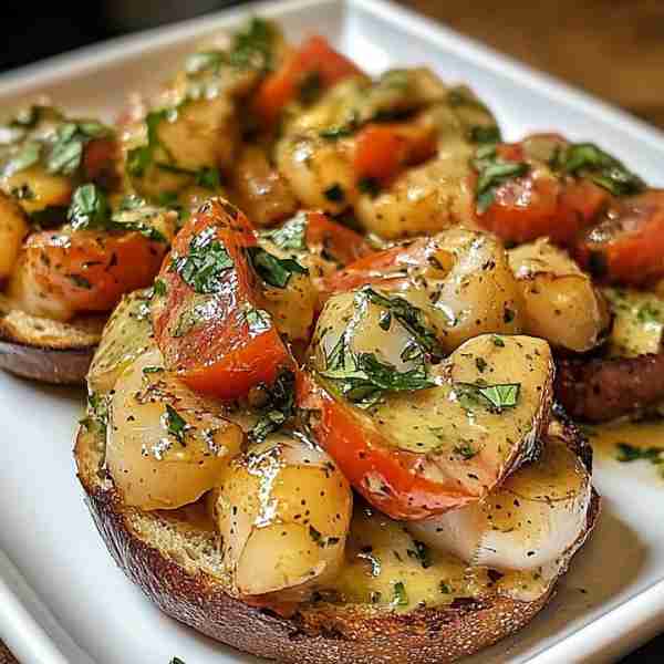 🧾 Avocado, Tomato, and Basil Bruschetta 🍽️ Servings: 6–8 pieces ⏱️ Prep Time: 15 minutes ⏱️ Cook Ti...